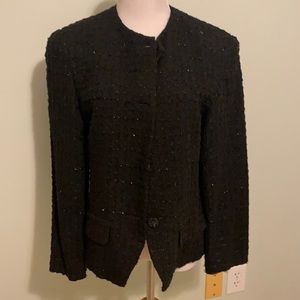 Black Leslie Faye Boucle  jacket size M